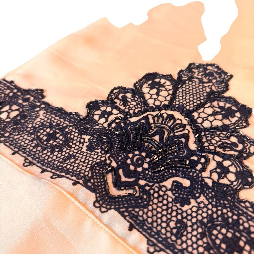 San & Soni Loka Petite Tunic Dress XXS Cream Beaded Embroidered Elegant Boho EUC - Picture 11 of 16